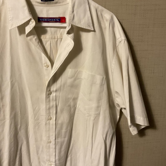Classic Cream Short Sleeve Button Down Shirt - Picture 2 of 6